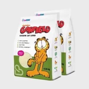 [2개세트] 가필드 고양이모래 그린(가는입자) 4.55kg 카사바모래