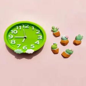 냉장고자석시계 주방 부착 마그넷 화이트 붙이는