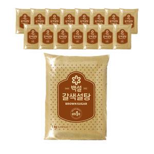 백설 갈색설탕, 1KG, 16개