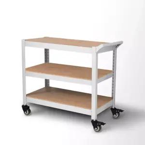 스피드랙 홈던트하우스 이동식카트 트롤리 웨건 바퀴선반 3단 800x400x600