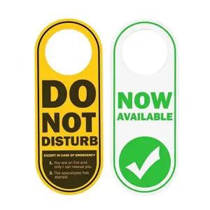 방해 금지 안내판 도어사인 출입금지 양면 문고리 안내판 영문 손잡이 걸이