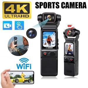 신형 4K 터치스크린 포켓  호환 WIFI HD 야외용 DV 180 ° 회전  흔들림  바디캠   휴대용 보안 녹화기