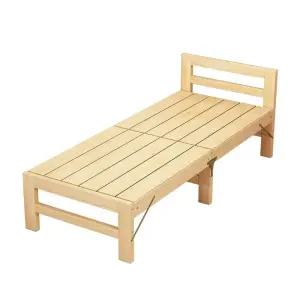 원목 침대 프레임 조립식 싱글침대 원목침대 철제 접이식 자취 침실 사이드 확장 간이 나무