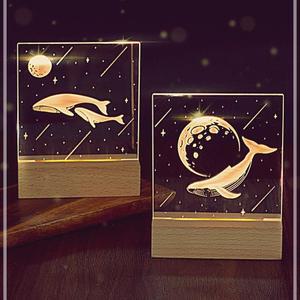 [2개구성] 미니 셀프 무선 만들기 DIY 아크릴 램프 조명 무드등 세트형 LWCEB015