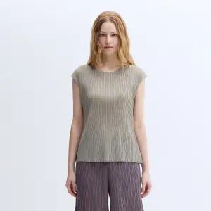 어반 캡 슬리브 플리츠 티셔츠_EPTSS026002