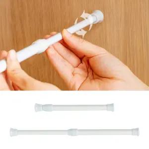 무타공 미니 압축봉 틈새 옷장 짧은 다용도 걸이 30-50cm