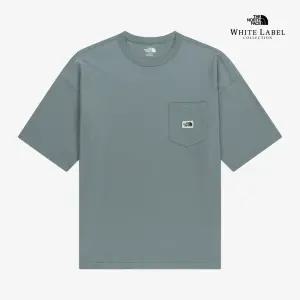 노스페이스 화이트라벨 포켓 반팔 라운드티 GRAYISH_BLUE NT7US01L