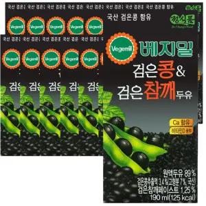 베지밀 검은콩과 검은참깨 두유 190ml 48개