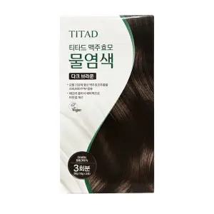 티타드 맥주효모 물염색 새치 커버 다크 브라운 30g 1개