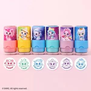 캐치티니핑 원형 만년 스탬프 칭찬 도장 ( 6개 세트 )/선생님/참잘했어요/어린이/문구/학습/귀여운/놀이