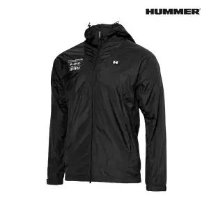 험머 남성 그래픽 로고 쿨링 패커블 경량 바람막이 블랙