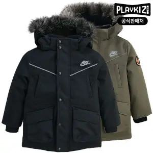 [보리보리/플레이키즈프로]나이키 키즈 퍼후드 다운 패딩 점퍼 APW13QDM21