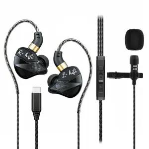 디보이스 DEM-S2C 고음질 인이어 C타입 핀마이크 이어폰 일체형 게이밍 녹음 방송