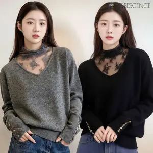 [루미루나]죠이아레이스레이어드스웨터(색상선택)