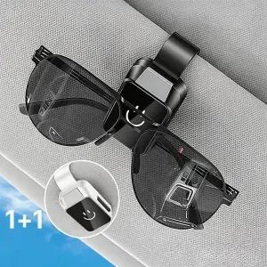 MNPP 차량용 선글라스 클립 2개 자동차 안경 선그라스 걸이 거치대 보관함 케이스