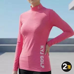 2장 김영주골프 여성 아이스 쿨 냉감 사방스판 반목 이너 긴팔 티셔츠