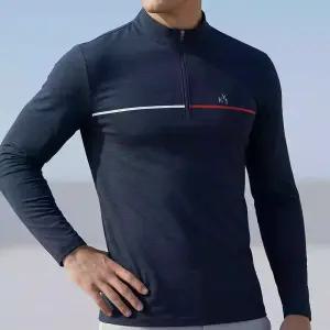 김영주골프 남성 소로나 사방스판 집업 긴팔 티셔츠