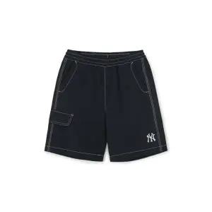 [MLB키즈]MLB 키즈 스포티브 스몰로고 나일론 5부 팬츠 뉴욕양키스 BLACK 7ASMB0163 50BKS