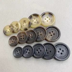 영국 소뿔단추 코트 15mm노란색 5개 슈트 버튼 버버리트렌치 호환 천연