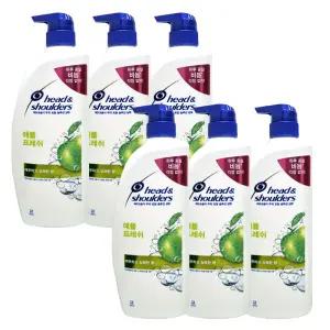 헤드앤숄더 애플프레쉬 샴푸 850ml X 6개