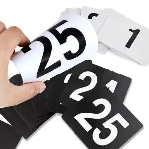 플라스틱 사각 숫자판 1-25번 세트 카드 번호 넘버테이블 스티커