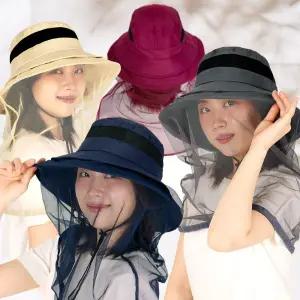 날파리 모기 해충차단 모자 방충망 내장형 방충장 방지 양봉 벌모자 캠핑 낚시 등산