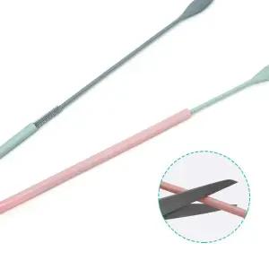 씻고 삶아쓰는 다회용 실리콘빨대 5개세트 세척솔 실리콘 빨대 빨대솔