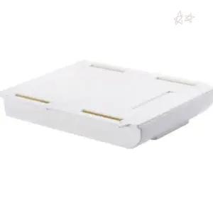 책상 하단 부착 수납 서랍 흰색 플라스틱 슬라이드 방식 숨김 공간 활용 문구