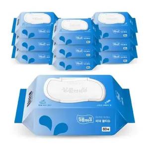 [잘풀리는집]아쿠아프레쉬 비데 물티슈 60매 x 10팩