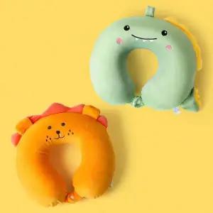 동물 캐릭터 목 베개 어린이 여행용 차량용 넥 쿠션 메모리폼 귀여운 디자인