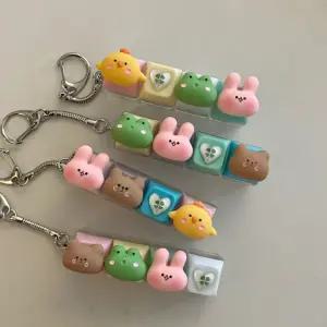 키보드 키캡 토끼 클리커 개구리 클로버 LED 병아리 컬러 딸깍이 자판 불빛 야광 왕눈이