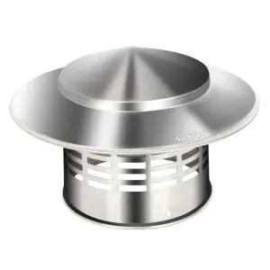 역풍방지연통덮개 스텐화목난로배기구 클램프형 굴뚝연통 야외난로연통