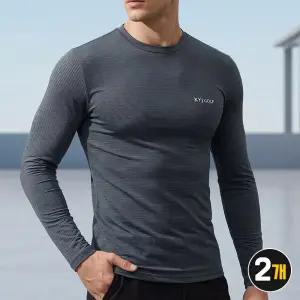 2장 김영주골프 남성용 냉감 라운드넥 긴팔티 기본핏 신축성 쾌적한 기능성 티셔츠 1106