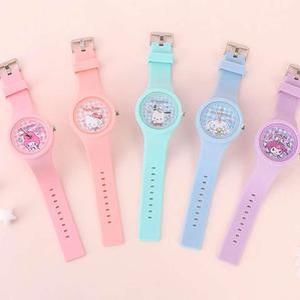산리오 실리콘 바늘시계 아동 손목시계 캐릭터 선물 학교 외출용