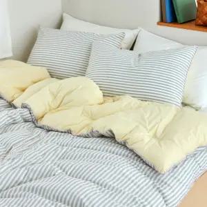 스트라이프 순면 차렵이불 봄 가을 간절기 60수 이불패드 호텔 침구 세트 슈퍼싱글