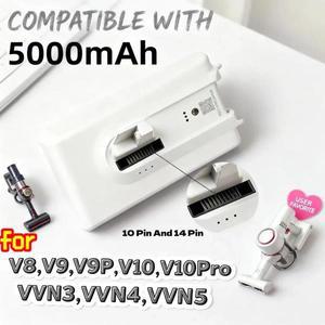 5000mAh 고용량 리튬 배터리 Xiaomi Dreame V8/V9/V10/V10Pro VVN3/VVN4/VVN5/XR 진공청소기용 예비 충전