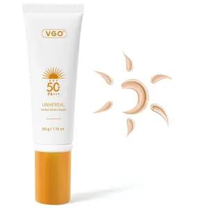 얼굴 SPF 50용 VGO 틴티드 자외선 차단제 함유된 모이스처라이저 여성용 화이트 캐스트 없이 땀에 강한