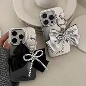 비즈 리본 키링 아이폰 17 16 15 14 프로 맥스 케이스