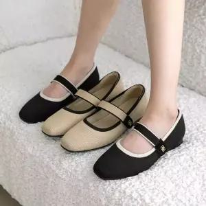 (쫀득몰드창) 카미유 니트 벨크로 메리제인 플랫(3cm)