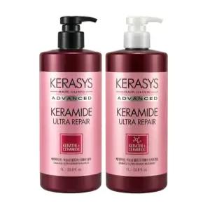 케라시스 케라마이드 극손상 울트라 샴푸 1L + 트리트먼트 1L