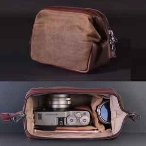 [호환품]Roadfisher  가죽 카메라 가방 삽입 포켓 파우치 Fujiflim XA2 X-A3 X100V Leica M 소니호환 호환