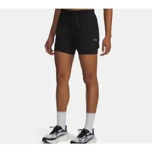 [언더아머](의정부점)6010885-008(블랙) UA 벨로시티 프로 여성 6인치 2in1 투인원 레깅스 반바지