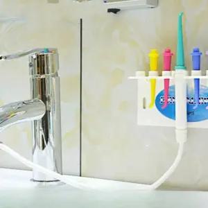 수도꼭지연결 직수형 구강세정기 베이지 블루