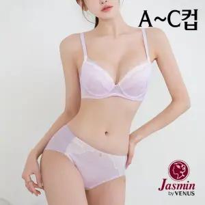 [자스민by비너스]로맨틱 투톤 레이스 와이어 몰드브라팬티2종(JBA037)75A-90C