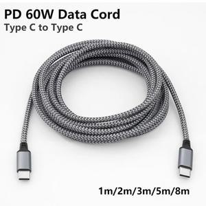 타입 C to 케이블 PD 60W 고속 충전 USB 1m 2m 3M 호환 5m 8m 연장 데이터 (아이폰 호환 화웨이 호환  호환