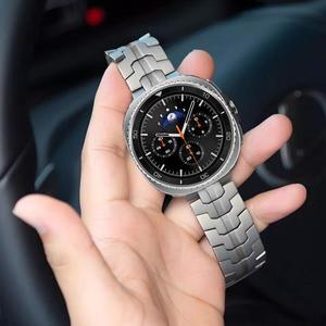 삼성 갤럭시 워치 8 클래식 46mm용 티타늄 스트랩, 갤럭시 워치 8 40mm 44mm용 틈새 없는 마그네틱 팔찌 교