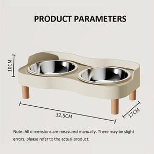 하나식 도파민 컬러풀 고급 애완동물 급식기 고양이 강아지 패션 이중 그릇 세트 사료 물 스테인리스 스틸