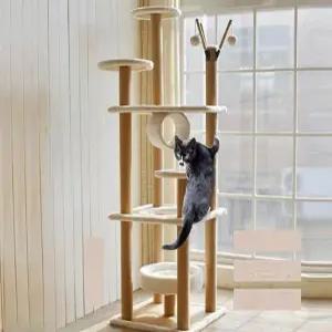 가구 등반 놀이탑 포함 숨숨집 원목 고양이 놀이터 대형