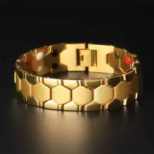 일본게르마늄팔찌 남성건강팔찌 남자 골드 남성용 21cm 남성 1.8cm/길이 건강