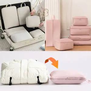 [도매라인] 여행용 압축파우치 6종세트 캐리어 정리백 이너백 방수 수납가방